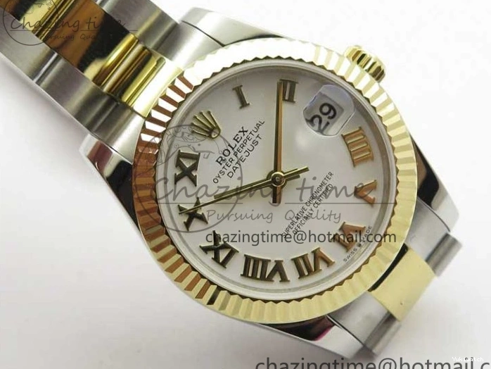 YG SS Best Dial White Oyster SS 278273 Bracelet Maker Datejust BP Edition 31mm YG on Roman 0113
